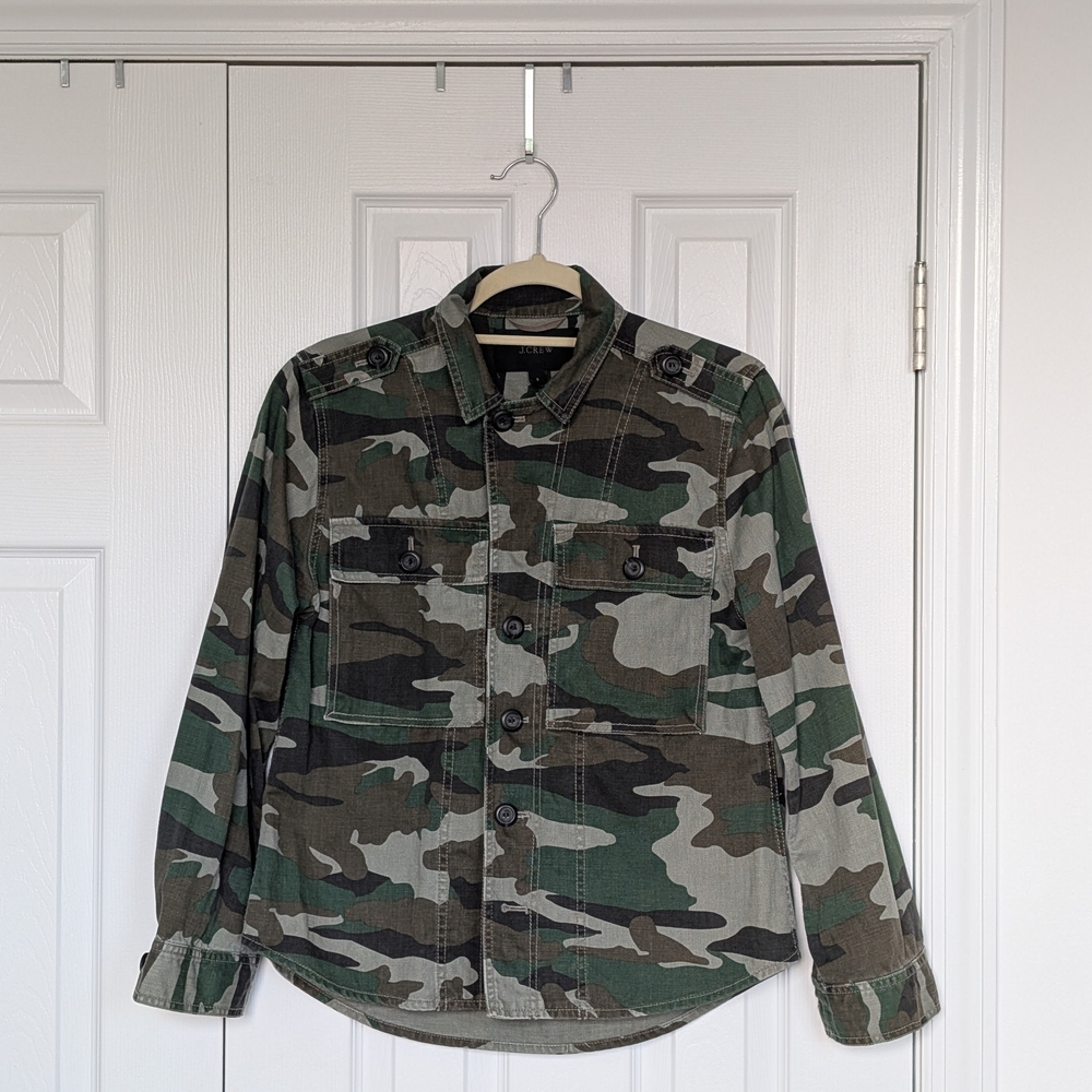 J.Crew Camo Utility Shirt Jacket